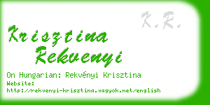 krisztina rekvenyi business card