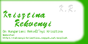 krisztina rekvenyi business card